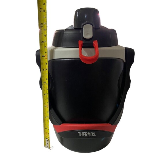 Thermos Foam Insulated Hydration Water Bottle Sports Jug 64 oz/1.9L Black Red - Picture 8 of 11